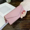 Wallets Fashion Women Simple Zipper Purses Black White Gray Red Long Section Clutch Wallet Soft PU Leather Money Bag