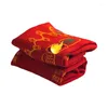 Chaussettes de femmes Rouge Rouge avec du caractère chinois Festival Festival Supplies Souffable pour les adultes adolescents Soft Warm broderie