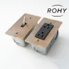 Plugs Retro Messing Panel American Standard UL -Zertifizierung 1Gang 2gang Antique Messing Knurled Toggle Switch 15A GFCI USB Socket 110V