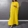Casual Dresses Spring Autumn Woman Dress Pleated Loose Female Vestido Long Sleeve African Style Maxi