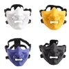 Cyclingdoppen maskeert enge glimlachende spook half gezichtsmasker vorm verstelbare tactische hoofddekselbescherming Halloween kostuums accessoires Dro otqf9