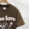 24SS Spring Summer Europe UK True Love Heart Letter Puff Print T -shirt T -shirts Korte mouw T -shirt Women Casual Cotton Designer T Shirts 0427