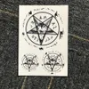 Tattoo Transfer Waterproof Temporary Tattoo Sticker Satan Lucifer Circle Steering Fake Tatto Flash Tatoo Gothic Hand back Art for Boy Women Men 240426