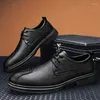Dress Shoes Handmade Men's Low-Top Lace-up Genuine Leather Retro Formal Wear Business Work Luxury Oxford