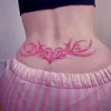 S194 Tattoo Transfer 5pc/Lot Pink Love Totem Watertproof Tattoo Stickers Sexig midja och magen Cover Scar Female Art Fake Tattoo Butterfly 240427