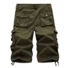 2024 Herren Shorts Trendy Herren dünne Multi -Taschen -Arbeitspants Hose Lose große lässige Hosen trendige Mittelhosen Herren Männer