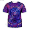 Herr t-shirts nya mode trippy buddha mandala psykedelisk färg retro 3dprint sommar harajuku casual rolig t-shirt kort ärm Ak6xww