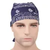 Bandanas Durag 2022 Chapeau de pirate pour hommes Hip Hop Paisley Imprimé Sac de moto Chapeau de moto Chapeau de vélo en coton Bandana Couvre-chef Chapeau de crâne pour hommes 240426