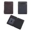 Cartilhas Presente de moda de alta qualidade com tampa de couro PU Ribborn Men Magic Wallet Mini Coin Burse Money Clips CLIP