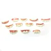 Party Decoration 12pcs/ Set Halloween Funny Tricky Dentures Bucktooth Vampire Fake Teeth Toy For Children Cosplay Props Decor