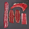 Decorative Flowers Artificial Steak Pork Fake Beef Simulation For Kitchen Markets Display Pography Props