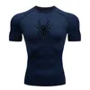 Camisetas masculinas camisetas de compressão masculino MMA RashGuard boxe masculino de camisa de camisa de ginástica curta