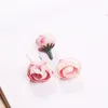 Fleurs décoratives 20pcs 2cm Small Silk Rose Bud Têtes de fleurs artificielles fausses pour la couronne de bricolage Gift Scrapbooking Décoration de la maison de mariage