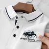 MLSHP Summer 100% Cotton Mens Polo Shirts Högkvalitativ kort ärm Solid Color Brodery Business Casual Male Tshirts 4XL 240409