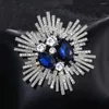 Brooches Clothing Accessory Elegant Rhinestone Flower Brooch For Unisex Retro Bag Suit Coat Collar Hat Scarf Decoration Party Prom Bride