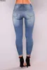 Women's Jeans Women Ripped Boyfriend Stretch Distressed Destroyed Denim Pants High Waist BuLifting Skinny Slim Fit Pencil