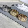 Designer hoge versie caleidoscoop ring voor vrouwen 925 sterling zilveren klaverbloem met 18k gouden diamanten mannen en dames paar