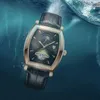 Orologi da polso marca di moda meccanica orologio meccanico a forma di catena automatica su orologio impermeabile in pelle a semplificazione maschile 2024