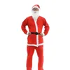 Party-Dekoration 5pcs/Set Männer Weihnachtskostümfest Santa Claus Weihnachtsanzug Atmosphären Kleidung Nicht gewebter Stoff Geschenk