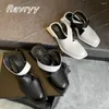 Casual Shoes Pointed Toe Strange Heel Punk Style 2024 Ins Simple Fashion Hollow Front Strap