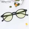 Lunettes de soleil Zenottique Round jaune polarisé Polarisé Day and Night Vision Lunes adaptées aux lunettes de protection des yeux Night Night Night