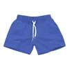 Pantalones cortos para hombres Trunks de natación Drawstring Diseño de cintura elástica Deportes secos rápidos Cortos Daily Beach Streetwear informal 240417