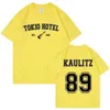 Herren-T-Shirts 2024 Rockband Tokio Hotel Kaulitz Herren T-Shirt Mode rein komfortable T-Shirt Kurzarm T-Shirt Hip Hop Punk Street Kleidungsstücke Top J240426