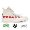 Jogging Walking High Top Vintage Commes Des Garcons X 1970-talsdesigner Canvas Shoes Womens Mens All Star Classic 70 Chucks Taylors Low Multi-Heart Sneakers Trainers