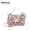 Bag 2024 Women Transparent Bags Pattern Shoulder Chain Strap Color Block Small Crossbody Handbag Composite Tote