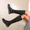 Boots YMECHIC Long 2024 Autumn Winter Riding Women Western Knee High Botas Black Brown Lace-up Fashion Shoes Low Heel