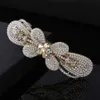 Clips de cheveux Barrettes Fashion Perle Crystal Clips de cheveux Vintage Spring Hairpins Fleurs Barrettes Elegant Femmes Headwear Luxury Hair Accessoires 240426