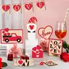 Party Decoration Valentine's Day Tiered Tiered Tray Decor Love Table TRÄG Sign Dekorationer Happy Valentine For Wedding Anniversary Holiday