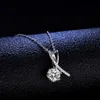 Sterling S 1 Moissanite Necklace Sier Pendant Womens Fashion Classic Cross Jewelry