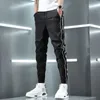 Pantalon masculin pour hommes pantalons décontractés d'été de glace mince en soie rapide séchage séchage classique coton ultra-mince ajustement à vendre les rides longues poches nouveaux hommes lâches et loosel2404