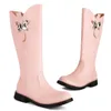 Botlar Bahar Sonbahar Kadın Diz Yüksek 2.5 cm Düşük Ayak Ayakkabı Uyluk Kadın Küçük Artı Boyut 30 - 46