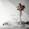 Vases Nordic Transparent Glass Vase Creative Striped Flower Arrangement Set Cute Hydroponic Furniture Desktop Decoration Home Decor