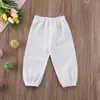 Trousers Preschool baby girl boy pants pleated cotton vintage Bloomer long leg solid pants 6M-4TL2404