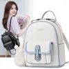 School Bags High Quality Women's Shoulder Bag Large Capacity PU Leather Ladies Backpack Woman Color Tote Women Backpacks