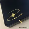 1 Flower Deisgler Armband Clover Armband 4Four Leaf Clover Luxury Smycken 18K Guld Bangle Armband för kvinnor Män Guldkedjan Elegant smyckespresent