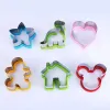 Stampi set di taglieri sandwich da 1 pc per bambini Animal Dinosaur Star Heart Fedele in acciaio inossidabile Mampina Celitteri di biscotti in metallo Calciatura stampo