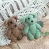 Fotografia recém -nascida Teddy Bear Toy Knit Mohair Animal Stufol Photography Props Crochet Baby Photo Shoot