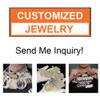 Pendentif personnalisé personnalisé 925 Silver Diamond VVS Baguette Moisanite Iced Out Letter Pendant Fine Jewelry Collier