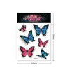 Transferencia de tatuajes 3RPC 9pcs/Lot Mariposa Tatuaje temporal Tatuaje falso para mujeres Flor Pegatizas Sexy Tatuaje Cuerpo Arte Niño Tatuaje impermeable 240427