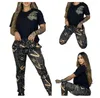 Modedesigner Womens Tracksuits enge Hosenanzug Zwei Stücke Jogger Set neue Buchstaben kurzschlärm