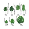 Décoration 21pcs Palm tropical feuilles d'été Monstera Feuilles de tortue de soie artificielle pour la maison Hawaiian Luau Beach Wedding Party Decor