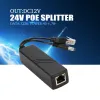 2024 SPOE 24V Entrée 12V Splitter PoE Splitter de 100 mètres pour la caméra IP Pas besoin de puissance Adaper for 24V à 12V Splitter