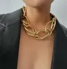 Punk Multi Layered Chain Choker Necklace For Women Hip Hop Big Thick Chunky Clavicle Charm Jewelry6067255