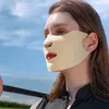 Szaliki anty-UV jedwabna maska ​​moda tracykliczna oddychająca filta przeciwsłoneczna twarz welonowa sporty na zewnątrz