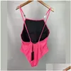 Swimwear pour femmes Sexy One Piece Bikini Femme Designer Swwears Soft Elastic Backless Sweet Splinge de haute qualité