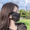 Halsdukar sidenmask för kvinnor tunt andningsbara mesh ansikte som täcker solskydd halsduk justerbar anti-uv cykling springa sport